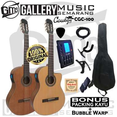ORIGINAL!!! Gitar Klasik Elektrik Import Merk Cowboy CGC-100NA CGC 100NS Equalizer Tuner Cowboy AW-5
