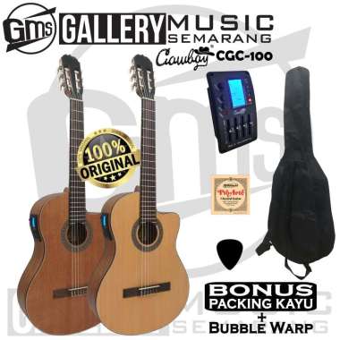 ORIGINAL!!! Gitar Klasik Elektrik Import Merk Cowboy CGC-100NA CGC 100NS Equalizer Tuner Cowboy AW-5