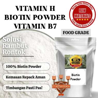 Asli Biotin- Vitamin B7- Vitamin H Powder Vitamin Rambut 10 gr Vitamin H
