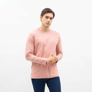Houseofcuff Kaos Cotton Combed Lengan Panjang Pria Dusty Pink/Fanta Baby Pink XL