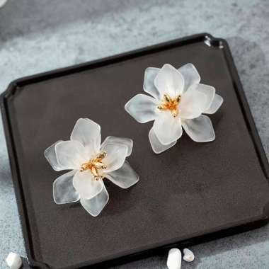 Anting anting wanita Korea bunga mewah besar terlariss