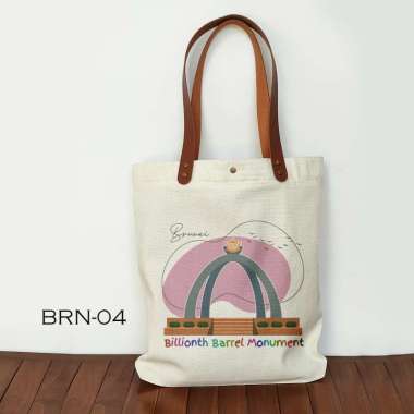 Totebag Souvenir Brunei Tas Canvas oleh oleh Brunei BRN-04