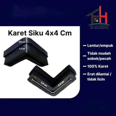 Karet Siku 4x4 - ALAS Kaki KARET Rak Siku Besi LUBANG