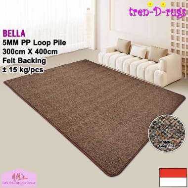 Tren-D-rugs Karpet polos jumbo lebar permadani modern alas lantai ruang tamu kamar tidur bulu minima