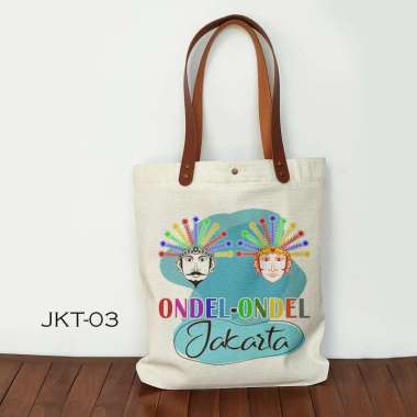 Totebag Souvenir Jakarta Tas Canvas oleh oleh Jakarta JKT-03