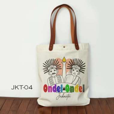 Totebag Souvenir Jakarta Tas Canvas oleh oleh Jakarta JKT-04