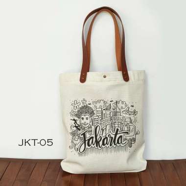 Totebag Souvenir Jakarta Tas Canvas oleh oleh Jakarta JKT-05