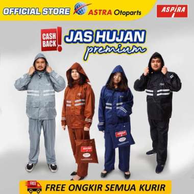 Jas Hujan Premium Aspira ASTRA Original L Coklat/Brown