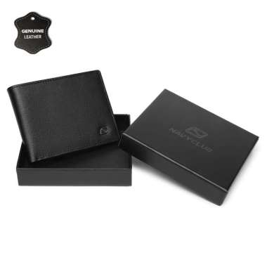 Navy Club Dexter Dompet Pria Lipat Dompet Kulit Asli - Free Box Exclusive