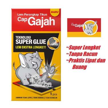 Lem Perangkap Tikus Cap Gajah / Jebakan Tikus / Buku Papan Trap X-Glue