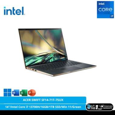 ACER SWIFT SF14-71T-75UX [14"/Intel Core i7 13700H/16GB/1TB SSD/Win 11/Green/NX.KERSN.001]