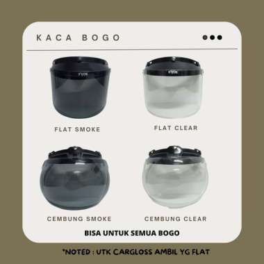 KACA HELM BOGO MURAH FLAT DAN CEMBUNG KACA BOGO MURAH KACA HELM BOGO SMOKE CLEAR ninja flat smoke