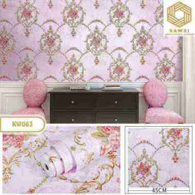 Kawaii Wallpaper - Motif Bunga Aestetic (Ukuran 900X45CM) Wallpaper Sticker Termurah Medan | Roll St