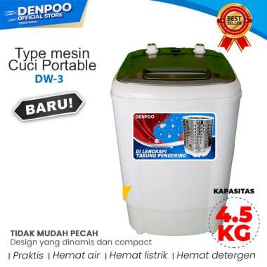 MESIN CUCI PORTABLE MINI DENPOO DW-3 KAPASITAS 4,5kg
