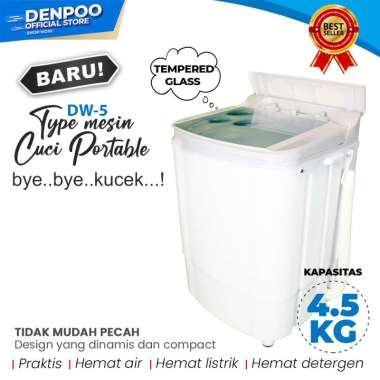 MESIN CUCI PORTABLE MINI DENPOO DW-5 KAPASITAS 4,5kg
