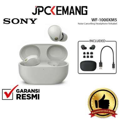 JPC KEMANG Sony WF-1000XM5 Wireless Earphone WF1000XM5 WF1000 XM5 WF 1000 XM5 GARANSI RESMI Silver