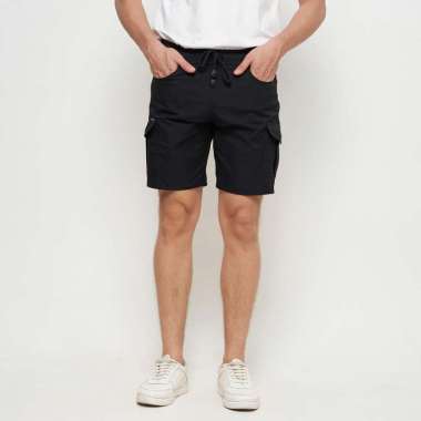 EMOLINE Board Short Cargo Hitam - Celana Cargo Pendek Hitam 31 Hitam
