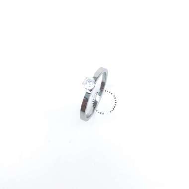 Zafa Cincin Titanium Wanita Silver Anti Karat - Pandora 8