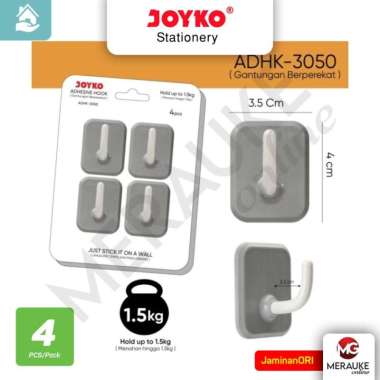 Gantungan Tempel Dinding Kait JOYKO ADHK-3050 (Isi 4 Pcs)