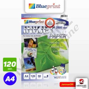 Kertas Foto BLUEPRINT Inkjet A4 120gsm 50s