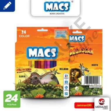 MACS Pensil Gambar Madagascar 24 Warna