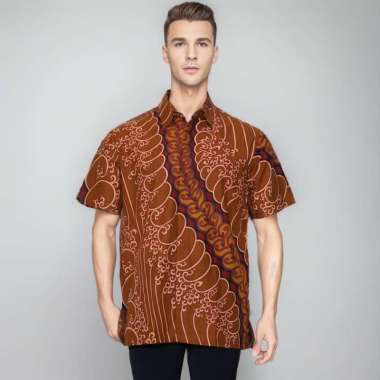 DANAR HADI-Kemeja Batik Lengan Pendek PARANG NARUTO-5PRNRT.PE-78.0523-Sogan