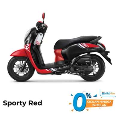 All New Honda SCOOPY FASHION &amp; SPORTY CBS ISS Sepeda Motor Sporty Red Samarinda