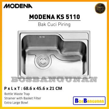 Bak Cuci Piring Stainless MODENA KS5110 / MODENA Sink KS 5110 INSTANT