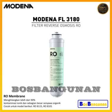RO FILTER FL 3180 MODENA Water Purifier / FILTER REVERSE OSMOSIS RO