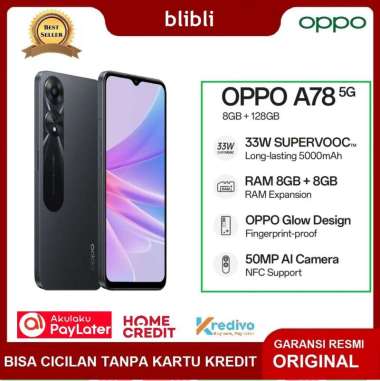 OPPO A78 5G Ram {8GB/128GB} Smartphone (Garansi Resmi) Black
