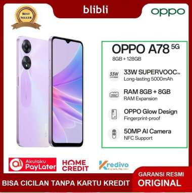 OPPO A78 5G Ram {8GB/128GB} Smartphone (Garansi Resmi) Purple