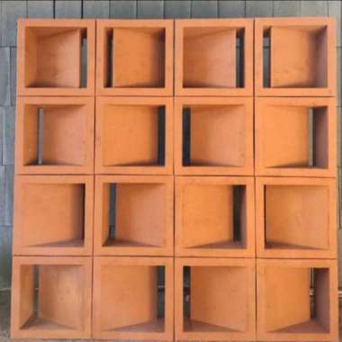 Roster/Beton/Minimalis/Anti/Tampias/Varian/Warna/Motif/Lubang/Angin 20x20x10 Merah