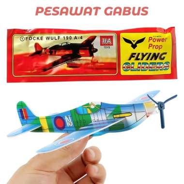 Mainan Anak Jadul Pesawat Gabus Busa Flying Gliders Styrofoam Plane Kapal Busa Merk HA