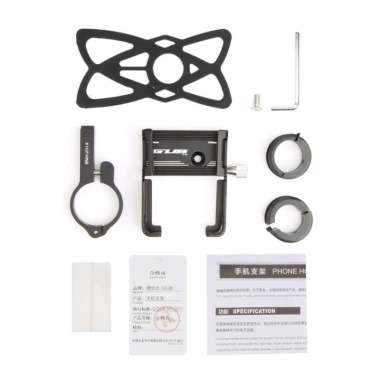 GUB P10 P30 Phone Holder HP Sepeda Motor Anti Getar Alumunium Alloy