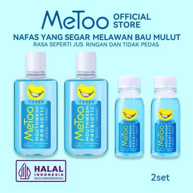 MeToo Mouthwash Fresh Mint 2 set / nafas segar / menghilangkan bau mulut / kumur karang gigi