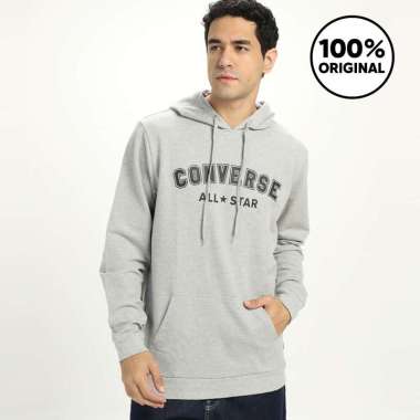 Converse Classic Fit All Star Single Screen Print Hoodie Bb Vintage Grey Heather CONUJ1033035 XXS
