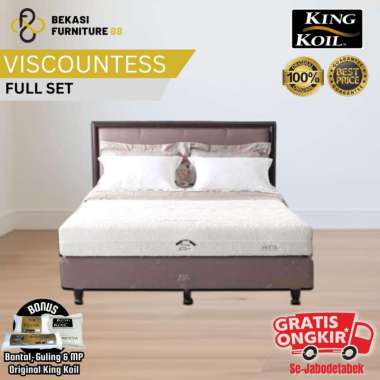 1 Set Kasur KING KOIL Springbed ( Viscountess ) Full set bed 180x200