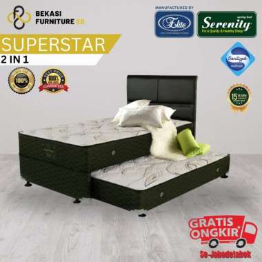 1 Set Kasur Springbed Serenity 2 in 1 ( Superstar 2in1 ) By Elite 90X200