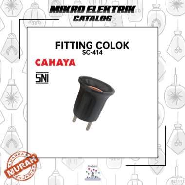 Fitting Colok tanpa saklar Cahaya SNI Putih/Hitam Murah