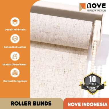 Nove Roller Blind Indoor Dimout - Tirai Gulung Blok Cahaya Chain 38 MD - 01