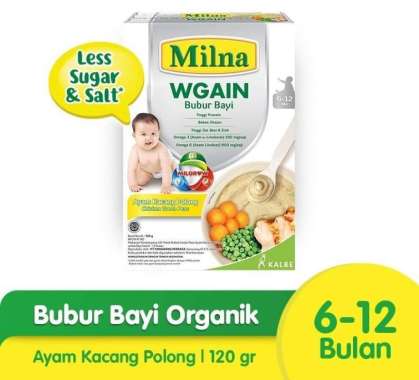Milna WGAIN bubur bayi 6-12bulan Ayam kcg polong