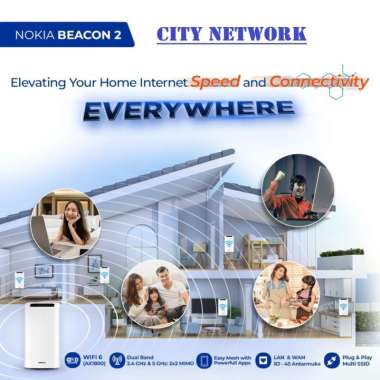 Nokia Wifi Beacon 2 Home Wifi Gateway - Mesh Router Extender Repeater
