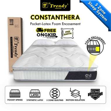 Trendy Constanthera Pocket Spring Latex Foam Encasement - Kasur Spring Bed 30cm Vacuum Press Roll - 