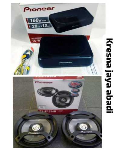 PAKET AUDIO MOBIL FULL SET PIONEER SUBWOOFER KOLONG AKTIF SPEAKER FULL