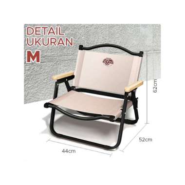 Goto Aloha Folding Chair Kursi Lipat Camping Mancing Piknik Portable KHAKI M