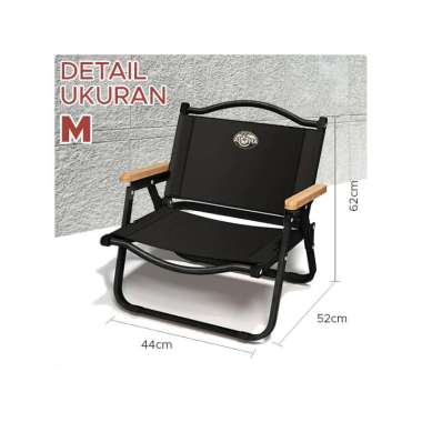 Goto Aloha Folding Chair Kursi Lipat Camping Mancing Piknik Portable BLACK M