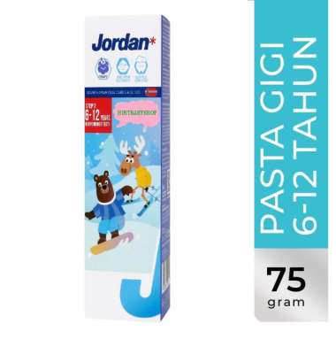 Jordan Toothpaste Step 2 6-12 Tahun (Beruang) Grape 75g | Pasta Gigi Anak