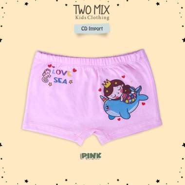 Two Mix - Pakaian Dalam Celana Boxer Anak Perempuan Printing Lucu CD Celdam Anak Cewek 1-10 Tahun 43