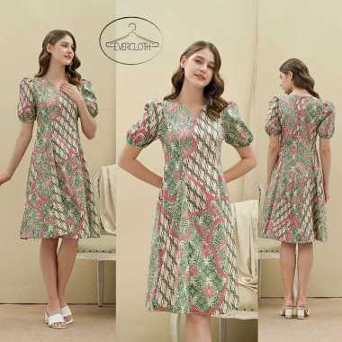 Evercloth Jamila Dress Batik Wanita Terusan Dress Wanita Batik Modern XL