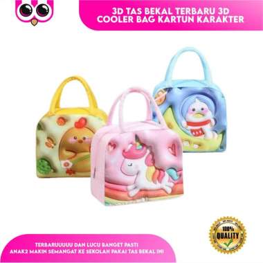 3D TAS BEKAL TERBARU 3D COOLER BAG KARTUN KARAKTER